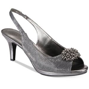 Karen Scott Metallic Slingback Heels